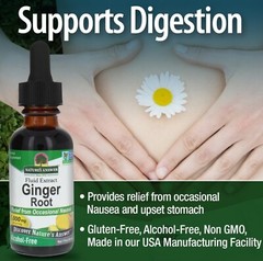 Nature’s Answer GINGER ROOT EXTRACT 1 fl. oz 1000mg ( 30 Servings ) FREE SHIP!