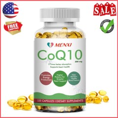 CoQ10 Ubiquinol Capsules – Heart Antioxidant & Cellular Energy 300MG 120PCS