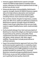 BioSchwartz Vitamin D3 5000 IU (125 mcg) Immune Support 360 Softgels each. 2 PK!