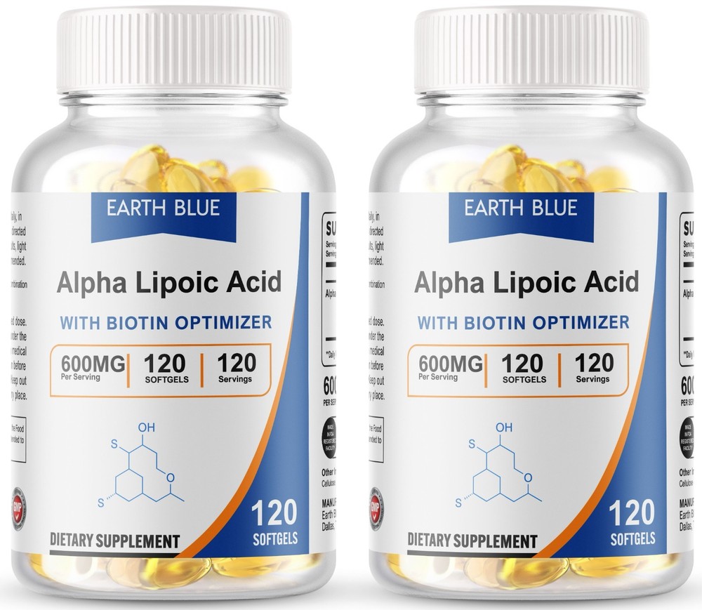 Alpha Lipoic Acid – 600mg Per Serving – 240 Softgels
