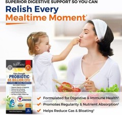 BioSchwartz Probiotic 65 Billion CFU Reduce Bloating & Support Digestion, 30 ct