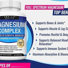 Magnesium complex 1000mg 7 types | Sleep musculoskeletal support 90