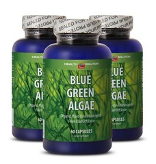 heart health capsules – BLUE GREEN ALGAE – spirulina capsules 3 Bottles
