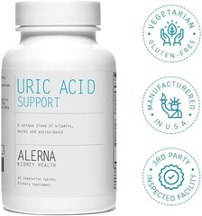 Alerna Kidney Health Uric Acid Support, 60 Vegetarian Tablets