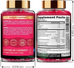 Vitamin B-Complex Gummies W/ Vitamin B12 B1 B2 B3 B5 B6 B7 B9 for Women Men