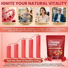Cayenne Pepper Softgels with D3, K2 & Beetroot Support Circulation & Healthy
