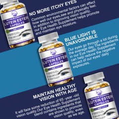 Eye Vitamins – Mineral Supplement, Contains Lutein, Zinc, Vitamins C, E, Support
