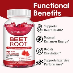 Beet Root Gummies with Grape Seed – Boost Circulation, Energy & Exercise Stamina