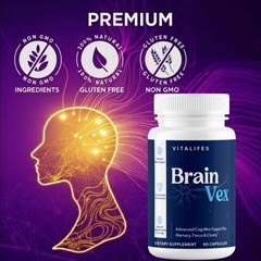 (2 Pack) BrainVex Nootropic All Natural Brain Supplement Brain Vex 60 Capsules