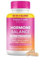 Pink Stork Hormone Balance Multivitamin for Women | 18-in-1 Vitex, Saffron, Ashw
