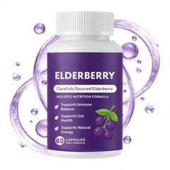 Advanced Elvera Elderberry Gut Support – Complex Organic Black Elderberry Soft C