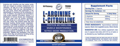 Hi-Tech Pharmaceuticals L-Arginine & L-Citrulline 120 & 240 Caps 4/2028EXP