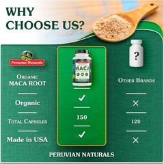 2 Organic Black Red Yellow Maca Root Capsules 300 for Women & Men 800mg – Peru
