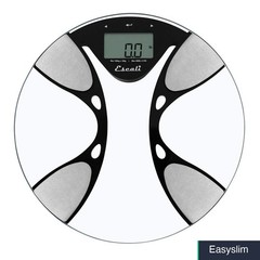 Body Composition Scale Ultra Slim Round Tempered Glass 400 lb Capacity