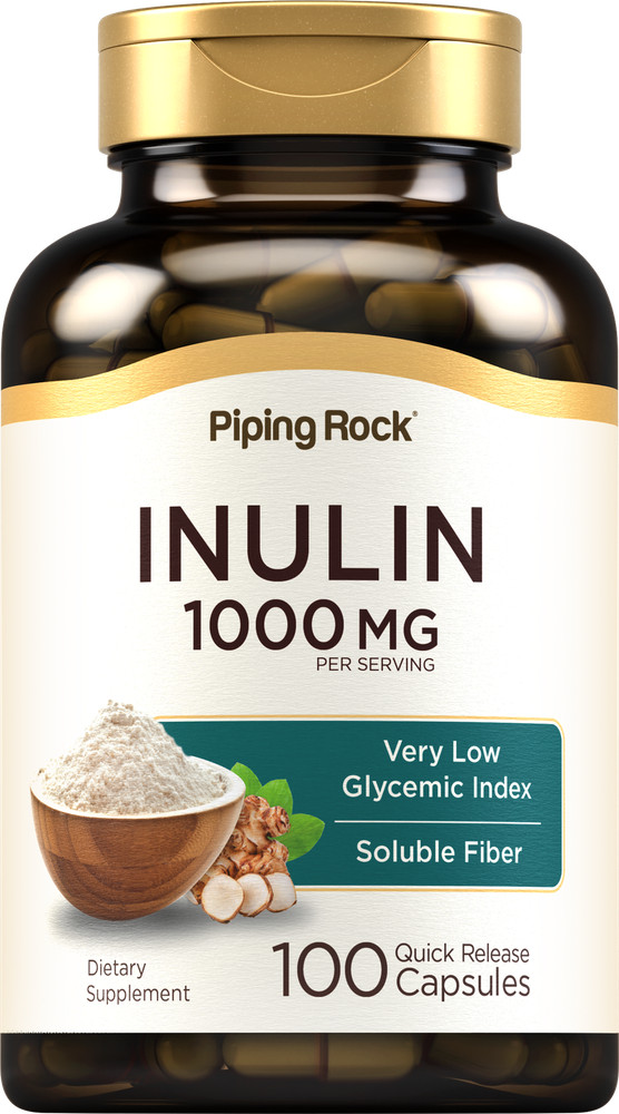Inulin Capsules | 1000 mg | 100 Count | Non-GMO Supplement | by Piping Rock