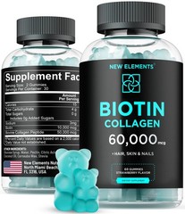 Biotin & Collagen Peptides Gummies – 50000mcg Collagen + 10000mcg Biotin | Ha…