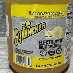 Sqwincher Sports Drink Liquid Concentrate 64 Oz., Lemonade Electrolyte Hydration