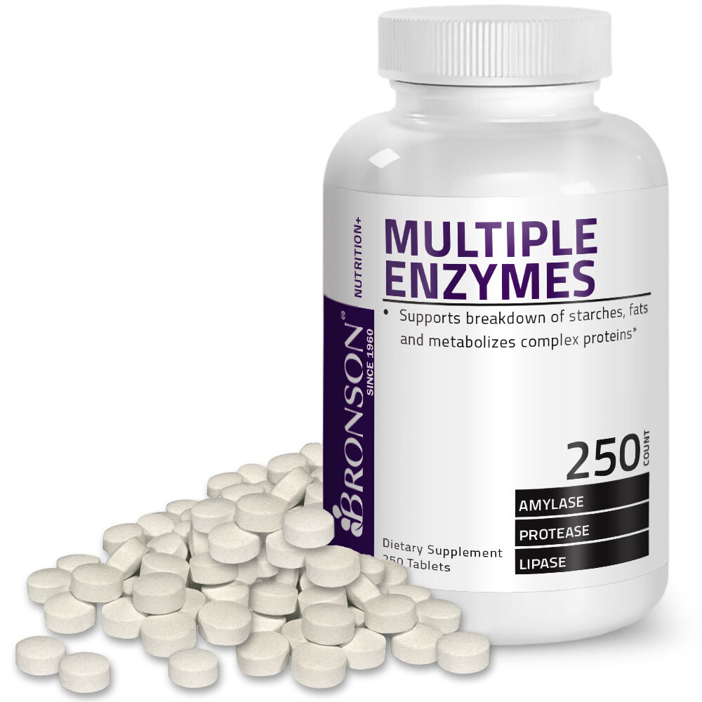 Bronson Multiple Enzymes, 250 Tablets