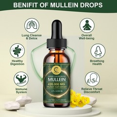 Natural Mullein Leaf Extract Extra Strength Respiratory Health Immune Support