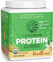 Sunwarrior Organic Classic Vanilla Protein – Plant-Based Protein Powder, 375g