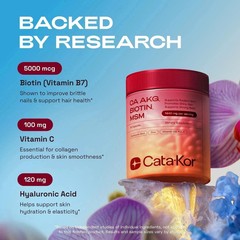 Skin, Cata-Kor Hair & – Supplement – Ca AKG – MSM Nails Hyaluronic Acid – Biotin