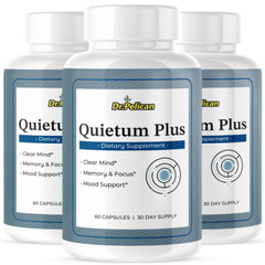 Quietum Plus- Nootropic Supplement– Brain Health & Nerve Support- 3 Bottles