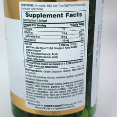 Nature’s Bounty Fish Oil 1200 mg, 200 Rapid Release Softgels Exp 09/2027