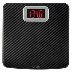 Digital Scales, 400 LB Capacity, Carbon Fiber Anti-slip Mat, 11.8 x 11.8 Inches,