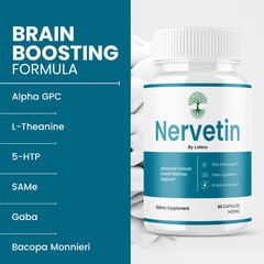 (2 Pack) Nervetin Capsules Neuropathy Support Nerve Comfort Relaxation (120 ct)