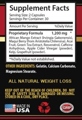 Fiber-rich – AFRICAN MANGO – Pure extract 1 Bottle 60 Capsules
