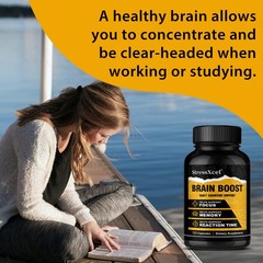 Brain Boost Nootropic Supplements Improve Cognitive Memory Mental Clarity 120 CT