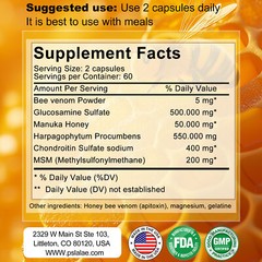 Bio Natural Bee – Anti-Inflamatory Arthritis Health-with Glucosamine Sulfate,MSM