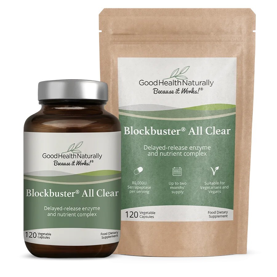 Blockbuster AllClear Refill Pouch | Good Health Naturally – 120 Caps