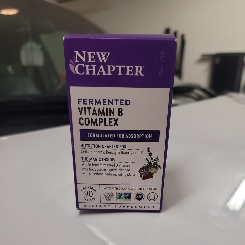 # New Chapter Fermented Vitamin B Complex — 90 Vegan Tablets EXP 06/2025
