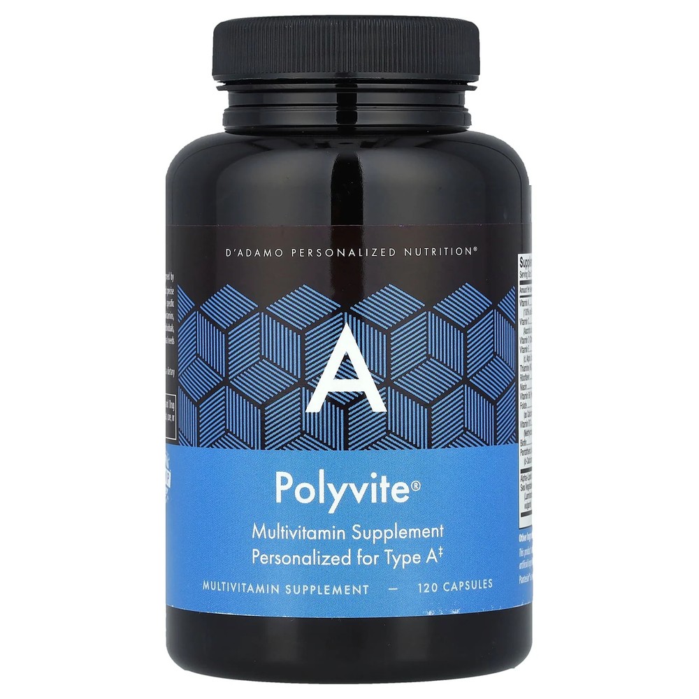 2 X D’adamo, Polyvite� A, Multivitamin Supplement, 120 Capsules