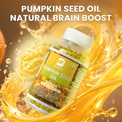Pumpkin Seed Oil 2000mg Cold Pressed-Hair Urinary Bladder & Prostate Support