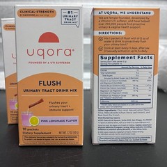 Uqora Flush Urinary Tract Drink Mix – 2 Boxes – 10 Packs ea – Exp 3/2027+