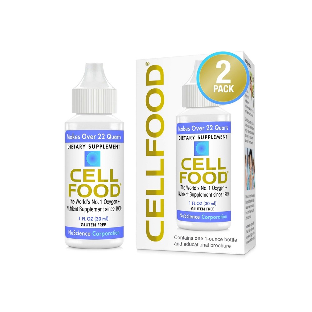 Cellfood Oxygen Boost – 1 fl oz, 2 Pack – Liquid Oxygen Supplement – Gluten F…