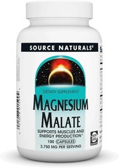 Source Naturals Magnesium Malate, Support Muscles and Energy 100 Capsules