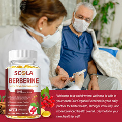 Berberine HCL Premium Extract Ceylon Cinnamon Antioxidant 5000mg 120 Capsules