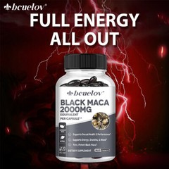 Black Maca 2000 Mg Capsules – Promotes Hormone Balance And Enhances Endurance