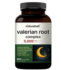 Valerian Root Capsules 5000mg | 300 Count | Non-GMO-Gluten Free | Melatonin Free