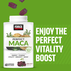 Force Factor Perfect Maca, Maca Root & DIM Supplement w/ Saffron to boost energy