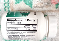 ZINC 100 TABLETS 50 MG DIETARY SUPPLEMENT EXP 09/2027 U.S.A.