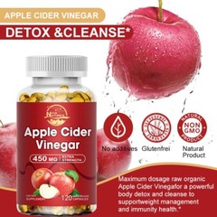 Apple Cider Vinegar Capsules | 2400mg | 120 Count | Non-GMO | by Nature’s Live