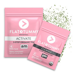 Flat Tummy Tea – 2-step 4 Week Program – Detox Tea to Boost Energy & Reduce Bloa