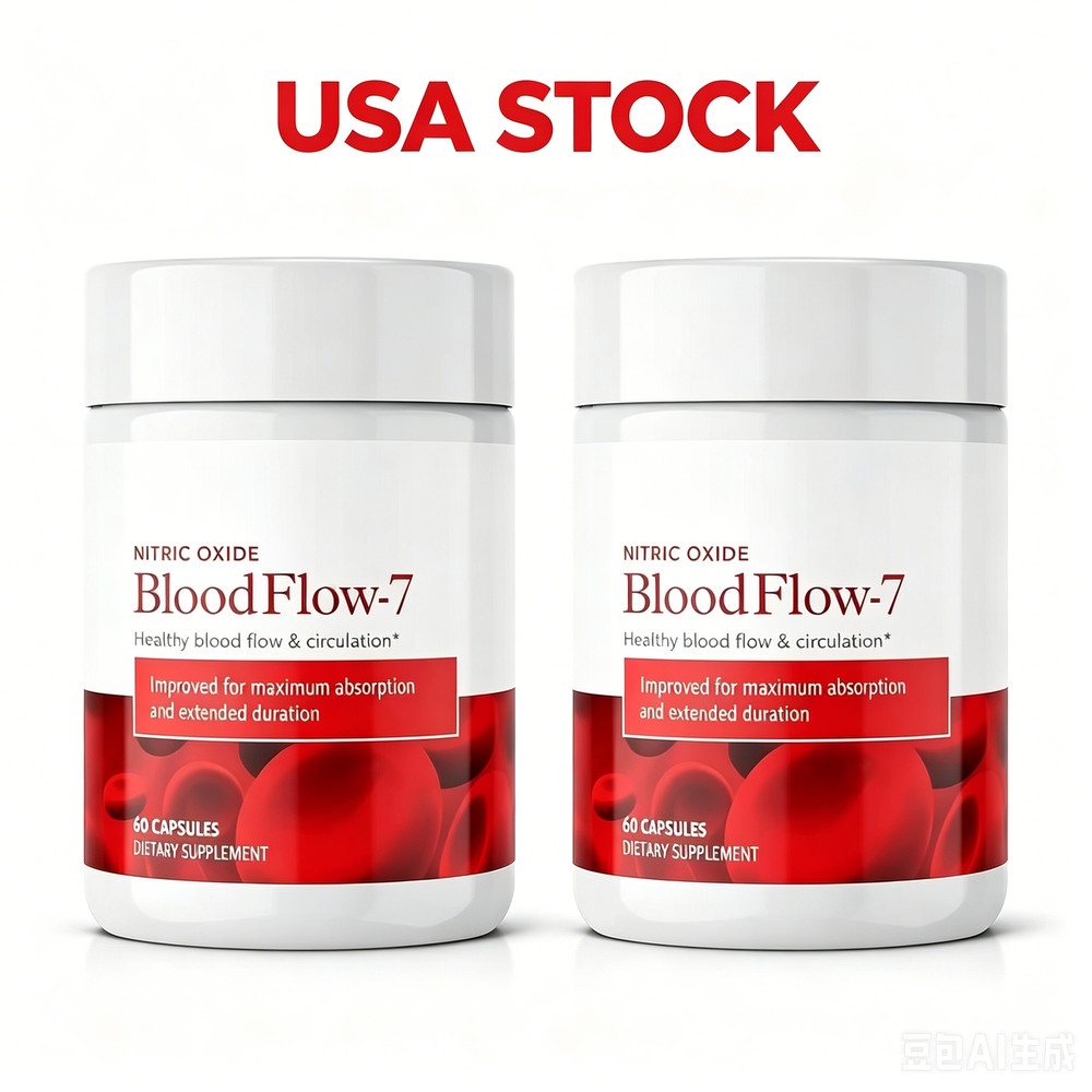 2Pcs Nitric Oxide BloodFlow-7 Maximum Circulation Formula and Daily Wellness US