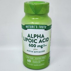 Nature’s Truth Alpha Lipoic Acid plus Biotin 60 Quick Release Capsules Exp 03/27