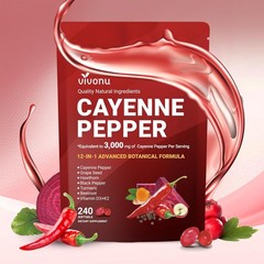 VivoNu Cayenne Pepper Softgels Supplement, Heart and Blood Vessel Health