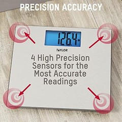 Taylor Precision Products Digital Scales for Body Weight, Highly Accurate 400 LB